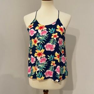 ❄️4 for $20 No Boundaries • Hibiscus Flower High Neck Tank